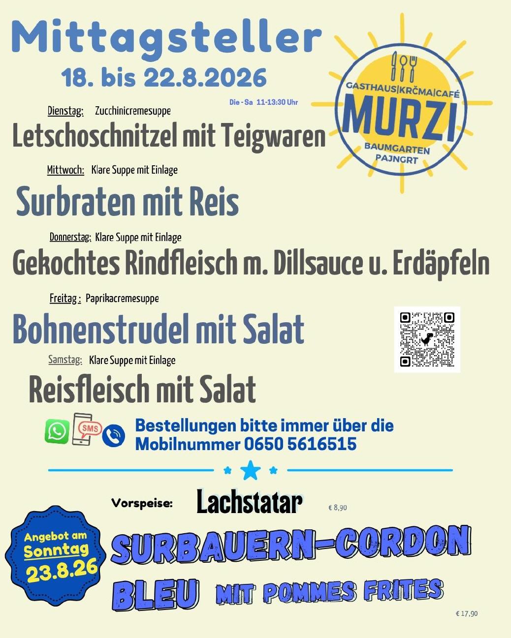 Mittagsteller by Murzi ab 18.8.26