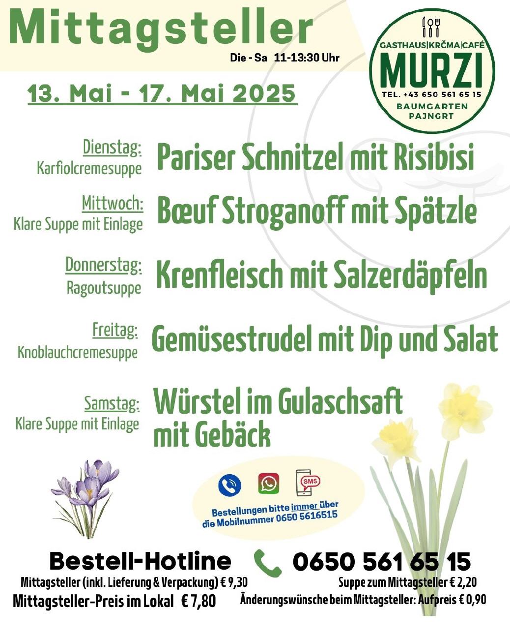 Mittagsteller by Murzi ab 13.5.25